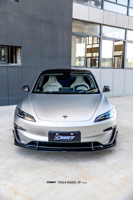 Tesla Model 3 Performance 2024-ON with Aftermarket Parts - Upper Valences Carbon Fiber / FRP from CMST Tuning