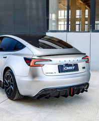 Tesla Model 3 Performance 2024-ON with Aftermarket Parts - V1 Rear Diffuser Carbon Fiber / FRP from CMST Tuning