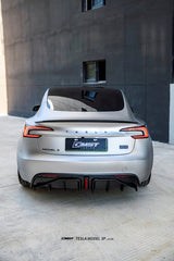Tesla Model 3 Performance 2024-ON with Aftermarket Parts - V1 Rear Diffuser Carbon Fiber / FRP from CMST Tuning