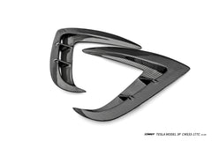 Tesla Model 3 Performance 2024-ON with Aftermarket Parts - Upper Valences Carbon Fiber / FRP from CMST Tuning