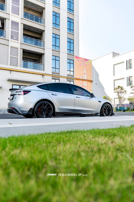 Tesla Model 3 Highland Performance 2024-ON with Aftermarket Parts - V2 Rear Diffuser &  Canards Carbon Fiber / FRP from CMST Tuning