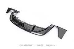 Tesla Model 3 Highland Performance 2024-ON with Aftermarket Parts - V2 Rear Diffuser &  Canards Carbon Fiber / FRP from CMST Tuning