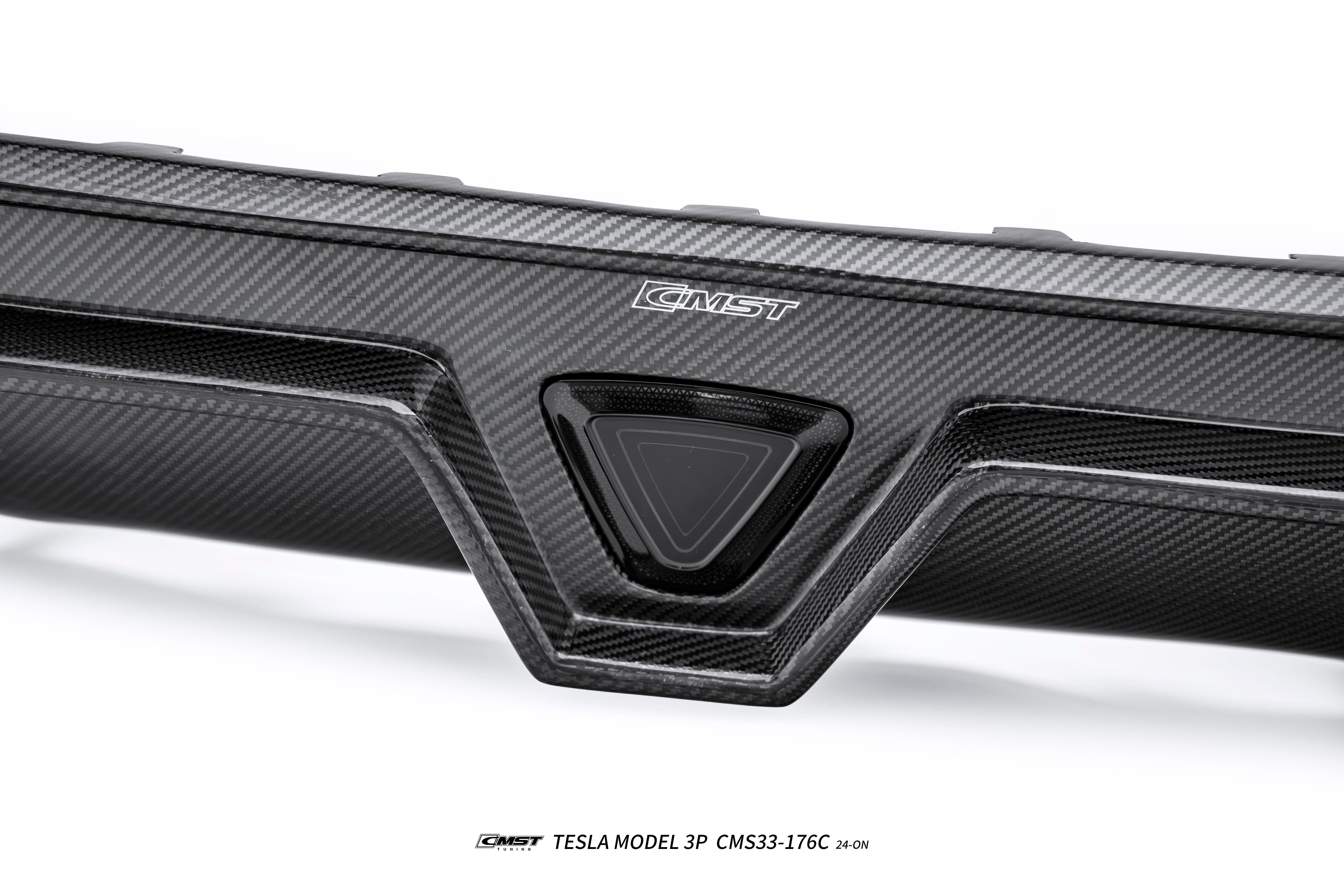Tesla Model 3 Highland Performance 2024-ON with Aftermarket Parts - V2 Rear Diffuser &  Canards Carbon Fiber / FRP from CMST Tuning