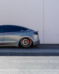Tesla Model 3 Performance Long Range Standard Base 2017 2018 2019 2020 2021 2022 2023 with Aftermarket Parts - V1 Rear Duck Bill Tail Spoiler Carbon Fiber / FRP from CMST Tuning