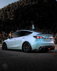 Tesla Model 3 Performance Long Range Standard Base 2017 2018 2019 2020 2021 2022 2023 with Aftermarket Parts - V2 Rear Diffuser Carbon Fiber / FRP from CMST Tuning