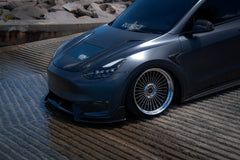 Tesla Model 3 Performance Long Range Standard Base 2017 2018 2019 2020 2021 2022 2023 with Aftermarket Parts - V3 Hood Bonnet Carbon Fiber / FRP from CMST Tuning