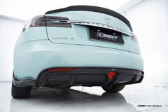 Tesla Model S 2nd Gen late 2016-early 2021 with Aftermarket Parts - Rear Diffuser & Canards Carbon Fiber / FRP from CMST Tuning