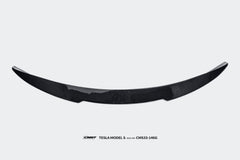 Tesla Model S 3rd Gen late 2021 2022 2023 2024 with Aftermarket Parts - Rear Spoiler Carbon Fiber / FRP from CMST Tuning