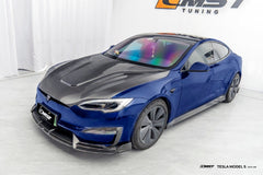 Tesla Model S 3rd Gen late 2021-ON with Aftermarket Parts - Pre-preg Carbon Fiber & FRP Side Skirts from CMST Tuning