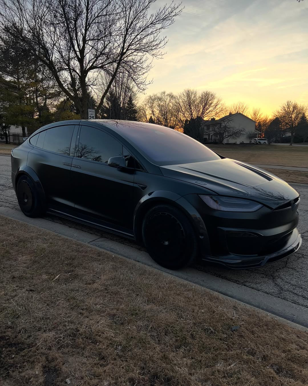 CMST Tuning Carbon Fiber Front Lip for Tesla Model X 2022-ON