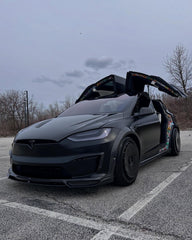 Tesla Model X P100D 100D 90D 75D 60D Performance Long Range Base 2016 2017 2018 2019 2020 2021 with Aftermarket Parts - Widebody Wheel Arches Carbon Fiber / FRP from CMST Tuning
