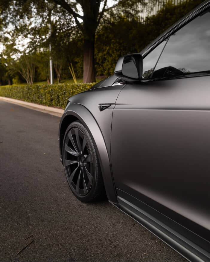 Tesla Model X Plaid Long Range Base 2022 2023 2024 Without sensors with Aftermarket Parts - Widebody Wheel Arches Carbon Fiber / FRP from CMST Tuning