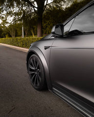 Tesla Model X Plaid Long Range Base 2022 2023 2024 Without sensors with Aftermarket Parts - Widebody Wheel Arches Carbon Fiber / FRP from CMST Tuning