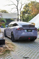 Tesla Model X P100D 100D 90D 75D 60D Performance Long Range Base 2016-2021 with Aftermarket Parts - Rear Trunk Spoiler Carbon Fiber / FRP from CMST Tuning