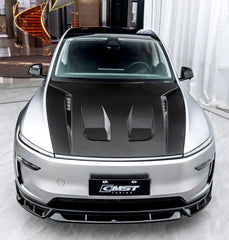 Tesla Model Y Juniper 2026-ON with Aftermarket Parts - V1 Hood Carbon Fiber / FRP from CMST Tuning