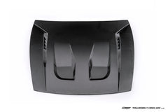 Tesla Model Y Juniper 2026-ON with Aftermarket Parts - V1 Hood Carbon Fiber / FRP from CMST Tuning