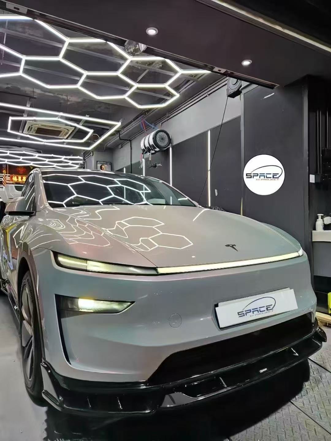 Tesla Model Y Juniper 2026-ON with Aftermarket Parts - Front Lip ABS from CMST Tuning