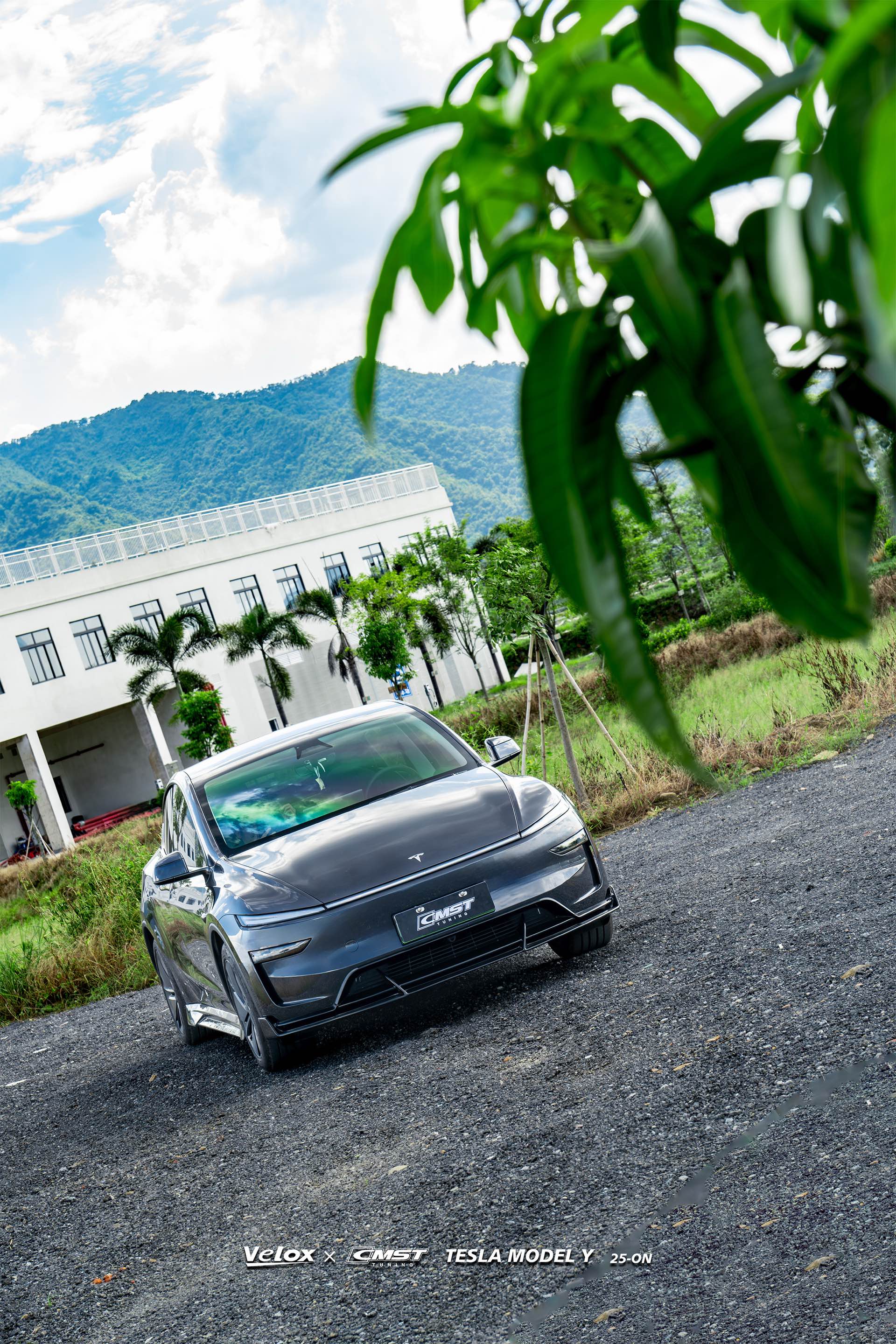 Tesla Model Y Juniper 2026-ON with Aftermarket Parts - V2 Front Lip ABS from CMST Tuning