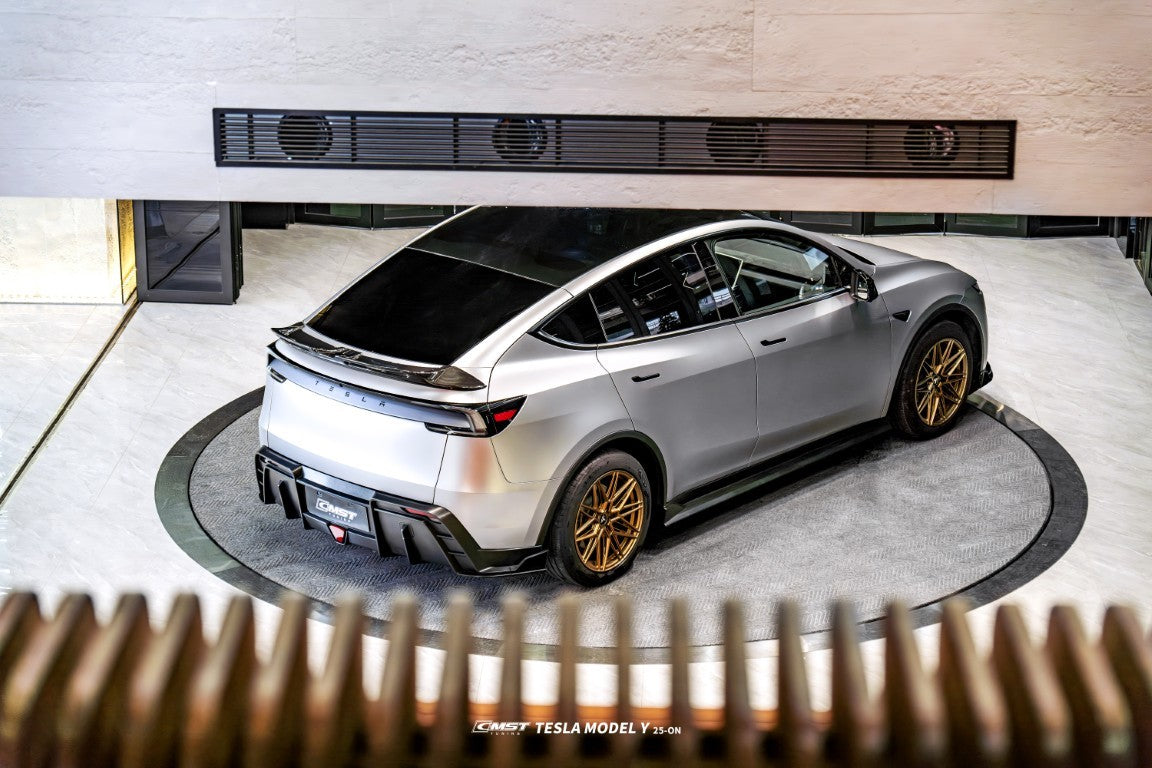 Tesla Model Y Juniper 2026-ON with Aftermarket Parts - V5 Rear Diffuser PP Polypropylene from CMST Tuning