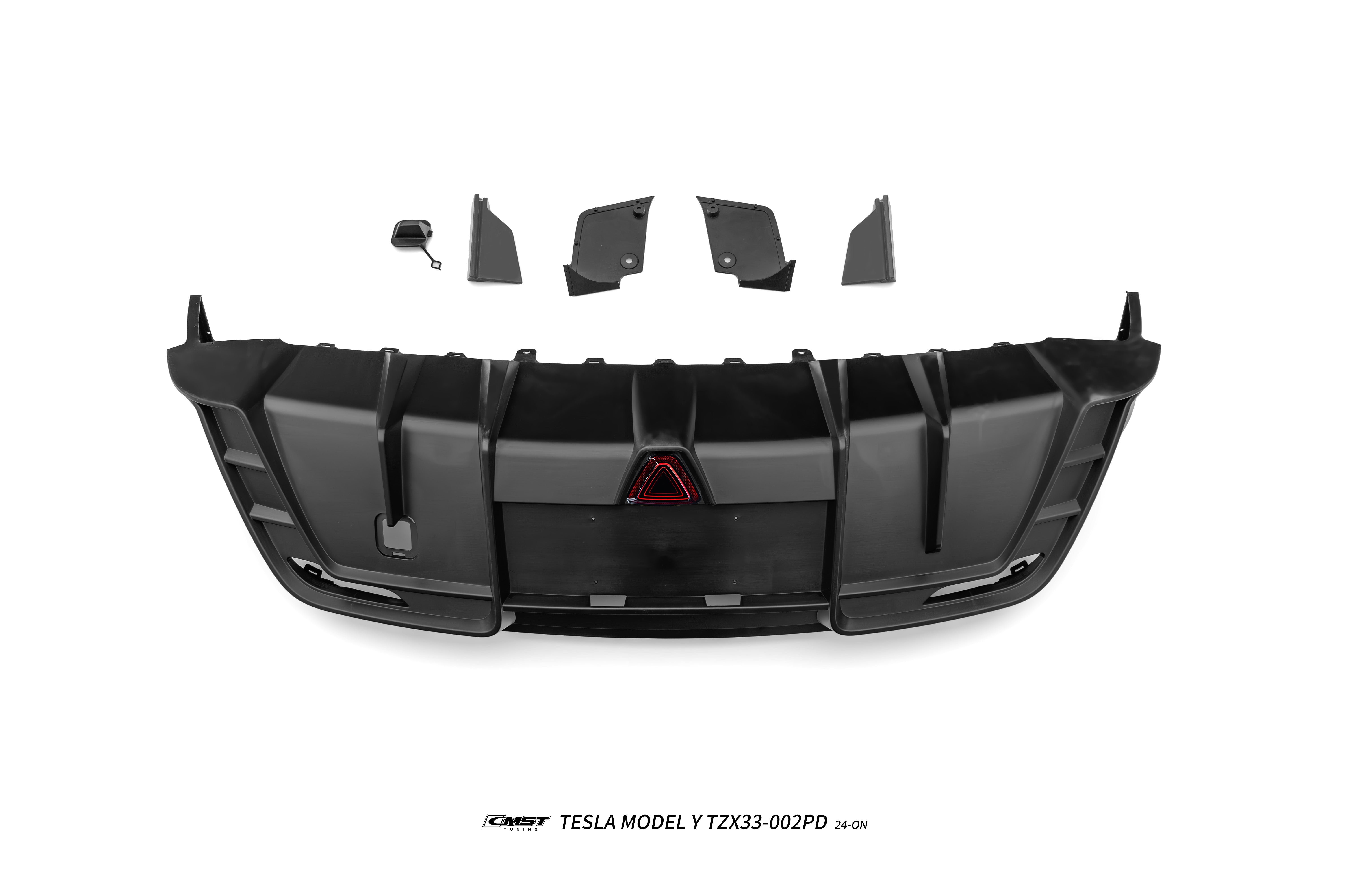 Tesla Model Y Juniper 2026-ON with Aftermarket Parts - V5 Rear Diffuser PP Polypropylene from CMST Tuning