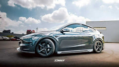 Tesla Model Y Juniper 2026-ON with Aftermarket Parts - V2 Side Skirts Carbon Fiber / FRP from CMST Tuning