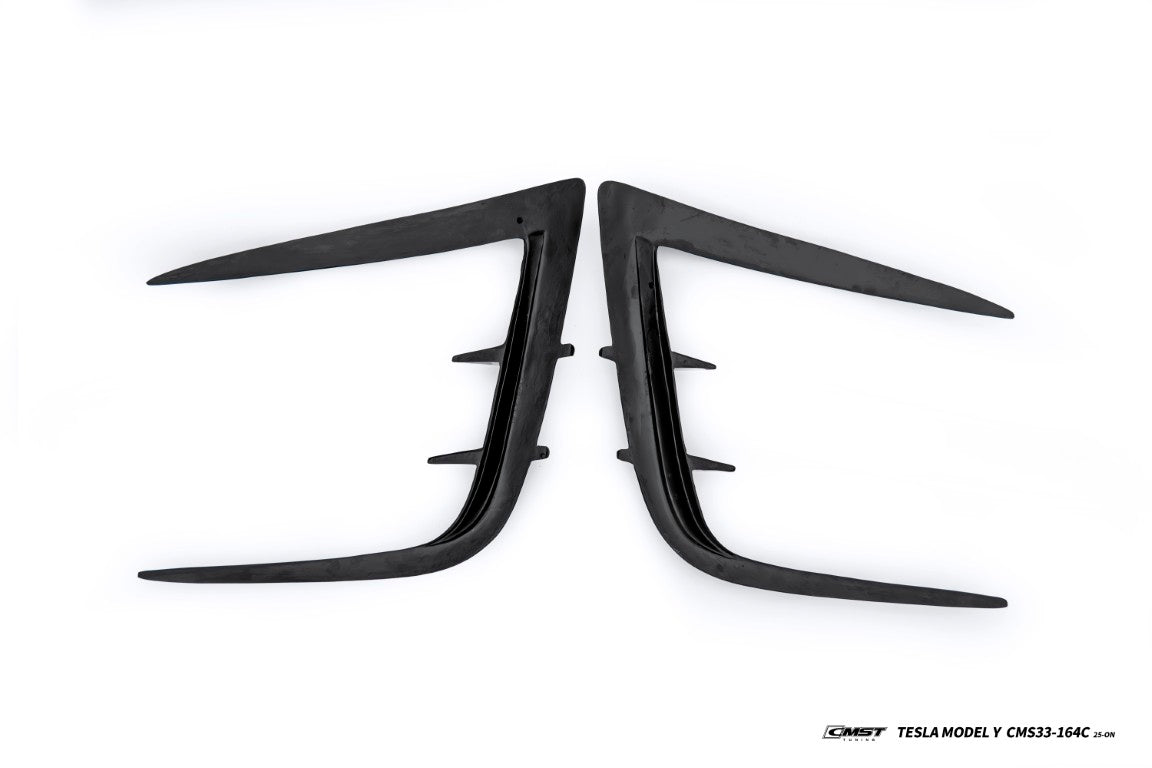 Tesla Model Y Juniper 2026-ON with Aftermarket Parts - Upper Valences Carbon Fiber / FRP from CMST Tuning
