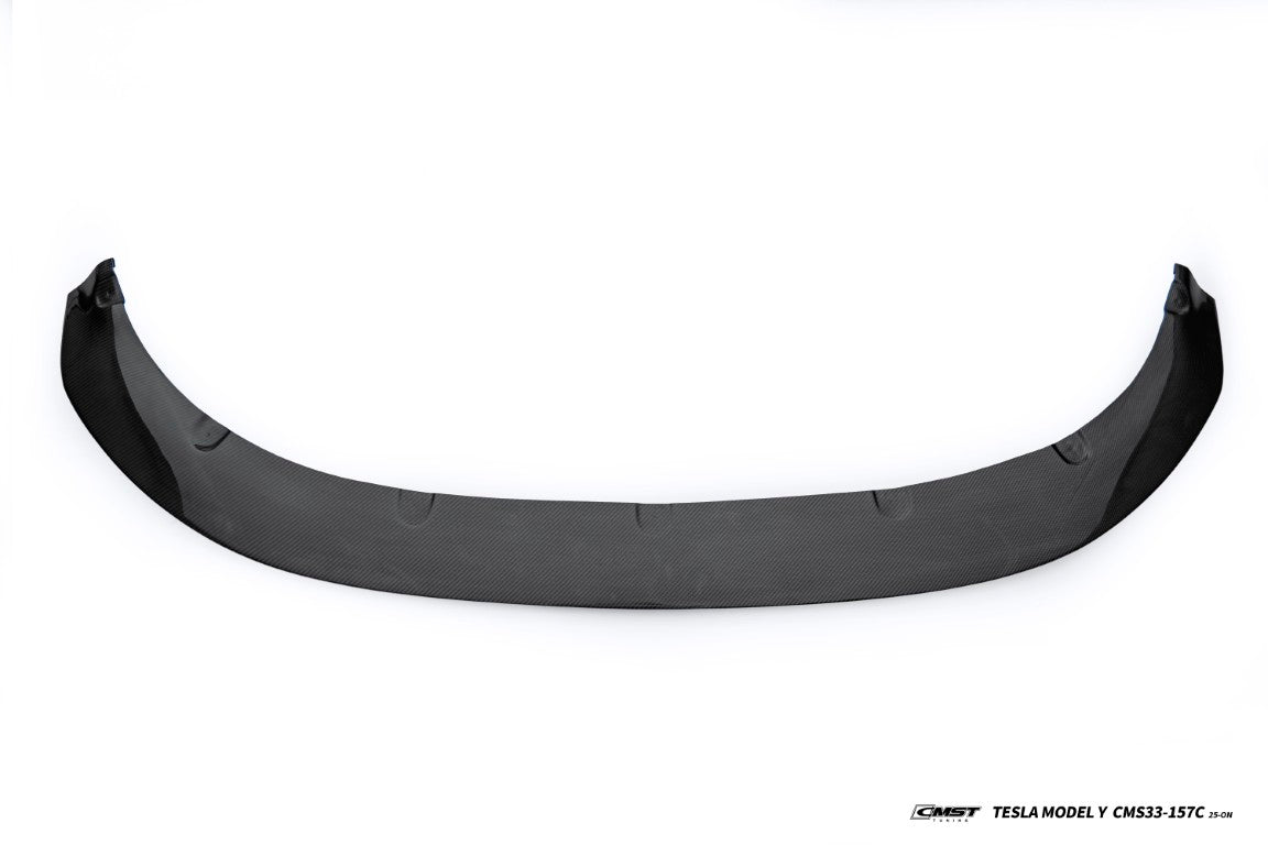 Tesla Model Y Juniper 2026-ON with Aftermarket Parts - V1 Front Lip Carbon Fiber / FRP from CMST Tuning