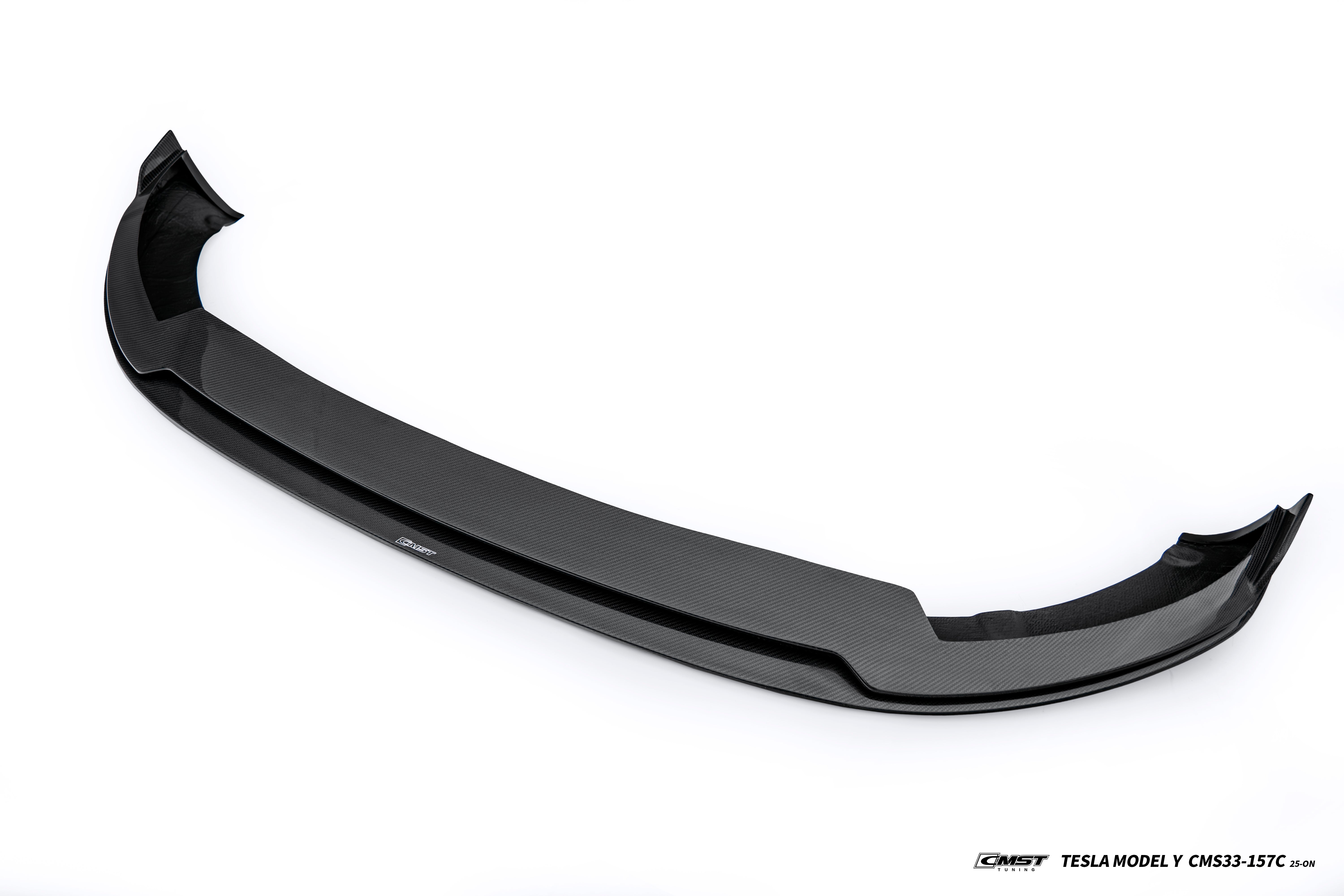 Tesla Model Y Juniper 2026-ON with Aftermarket Parts - V1 Front Lip Carbon Fiber / FRP from CMST Tuning