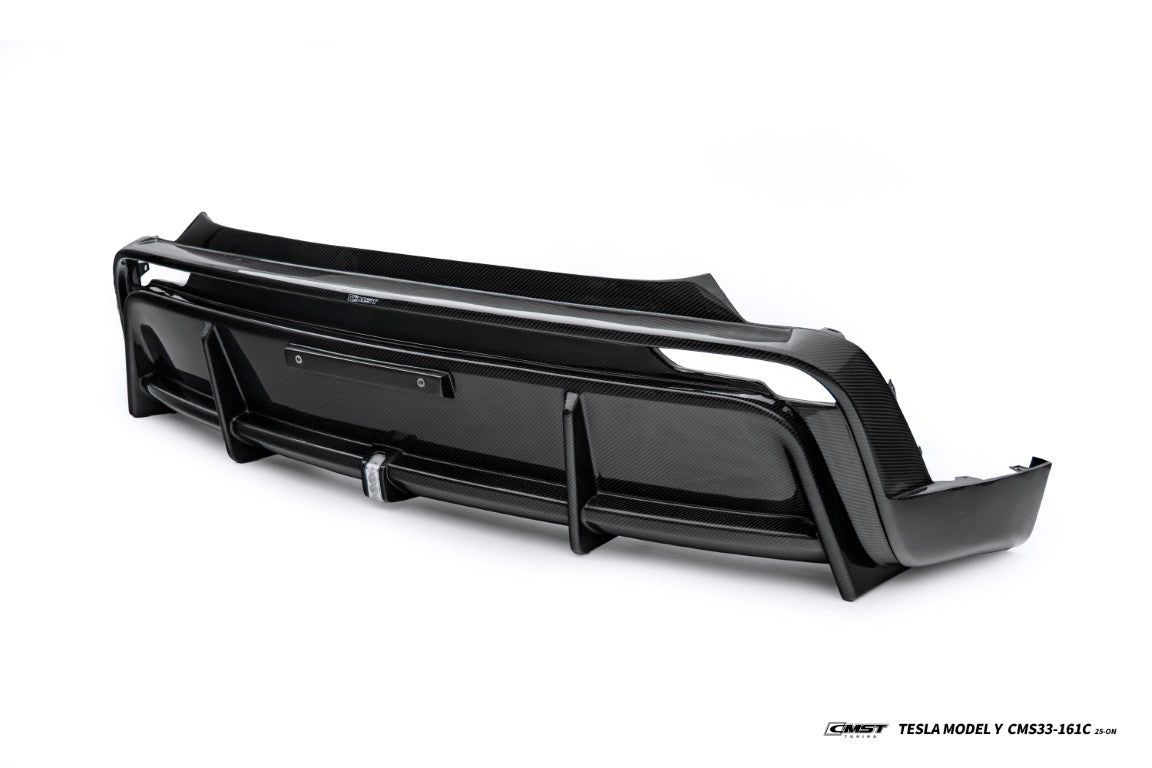 Tesla Model Y Juniper 2026-ON with Aftermarket Parts - V1 Rear Diffuser Carbon Fiber / FRP from CMST Tuning