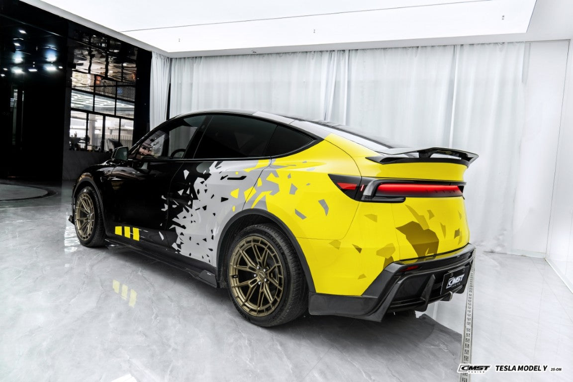 Tesla Model Y Juniper 2026-ON with Aftermarket Parts - V1 Rear Diffuser Carbon Fiber / FRP from CMST Tuning