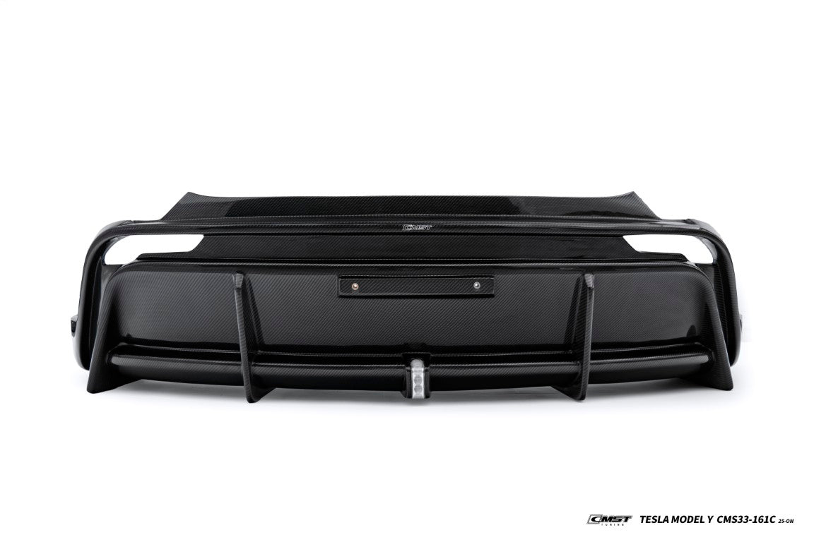 Tesla Model Y Juniper 2026-ON with Aftermarket Parts - V1 Rear Diffuser Carbon Fiber / FRP from CMST Tuning