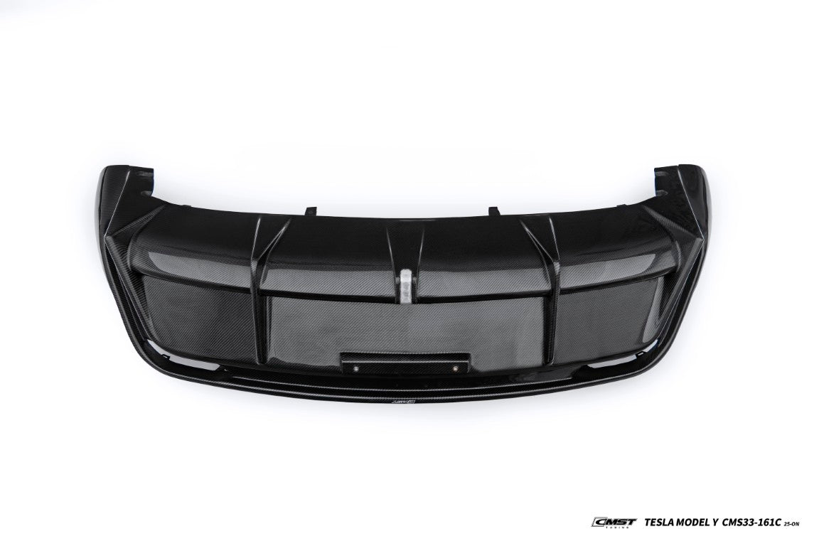 Tesla Model Y Juniper 2026-ON with Aftermarket Parts - V1 Rear Diffuser Carbon Fiber / FRP from CMST Tuning