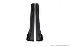 Tesla Model Y Juniper 2026-ON with Aftermarket Parts - V1 Side Skirts Carbon Fiber / FRP from CMST Tuning