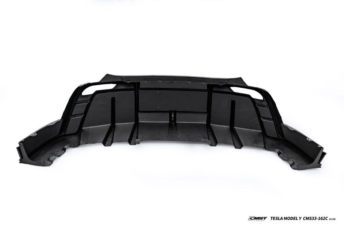 Tesla Model Y Juniper 2026-ON with Aftermarket Parts - V2 Rear Diffuser Carbon Fiber / FRP from CMST Tuning