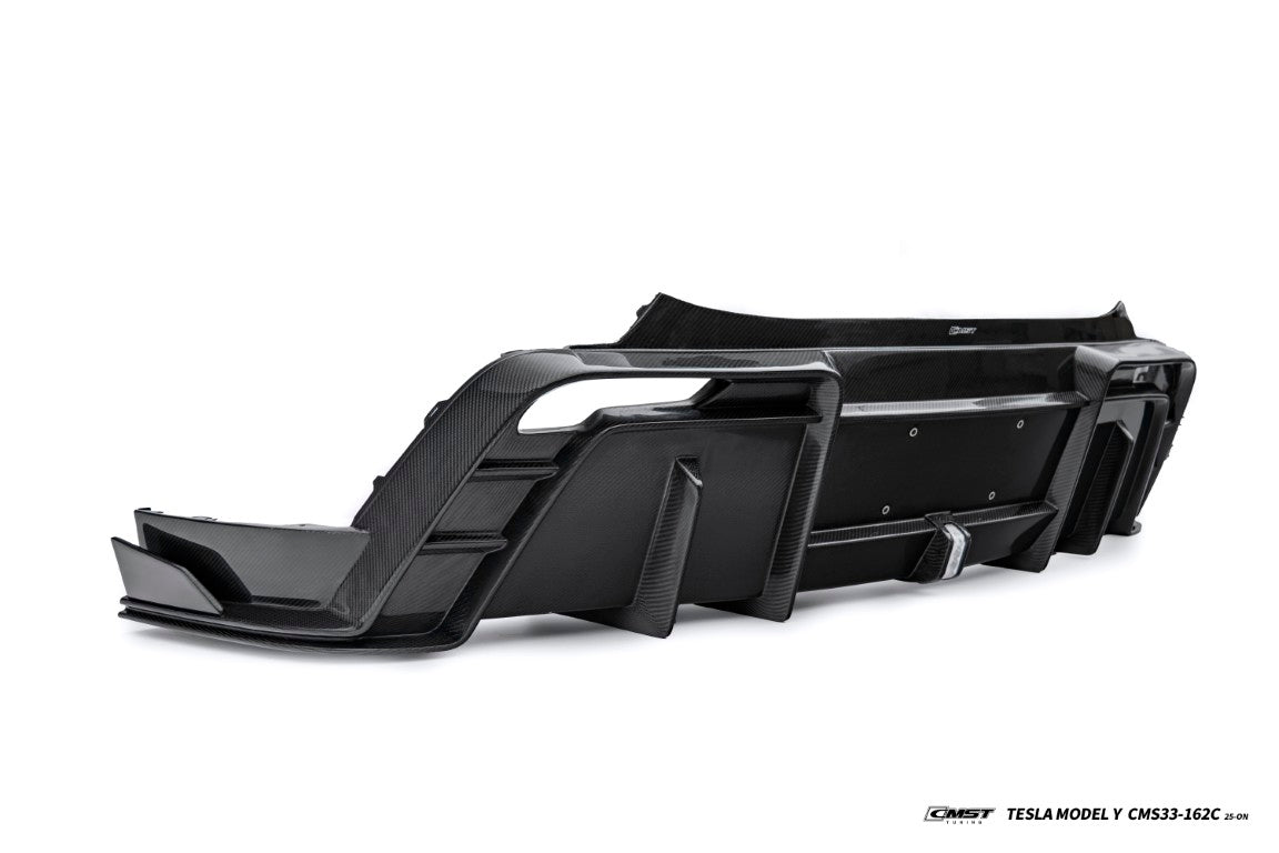 Tesla Model Y Juniper 2026-ON with Aftermarket Parts - V2 Rear Diffuser Carbon Fiber / FRP from CMST Tuning