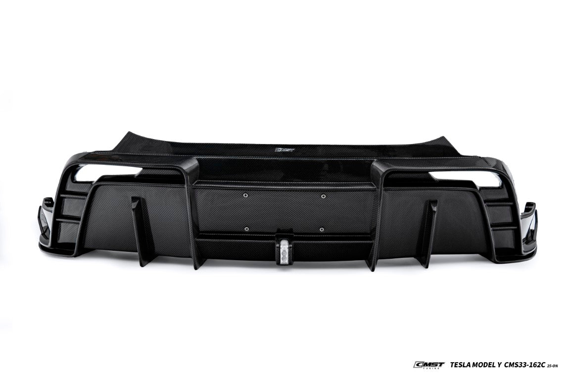 Tesla Model Y Juniper 2026-ON with Aftermarket Parts - V2 Rear Diffuser Carbon Fiber / FRP from CMST Tuning