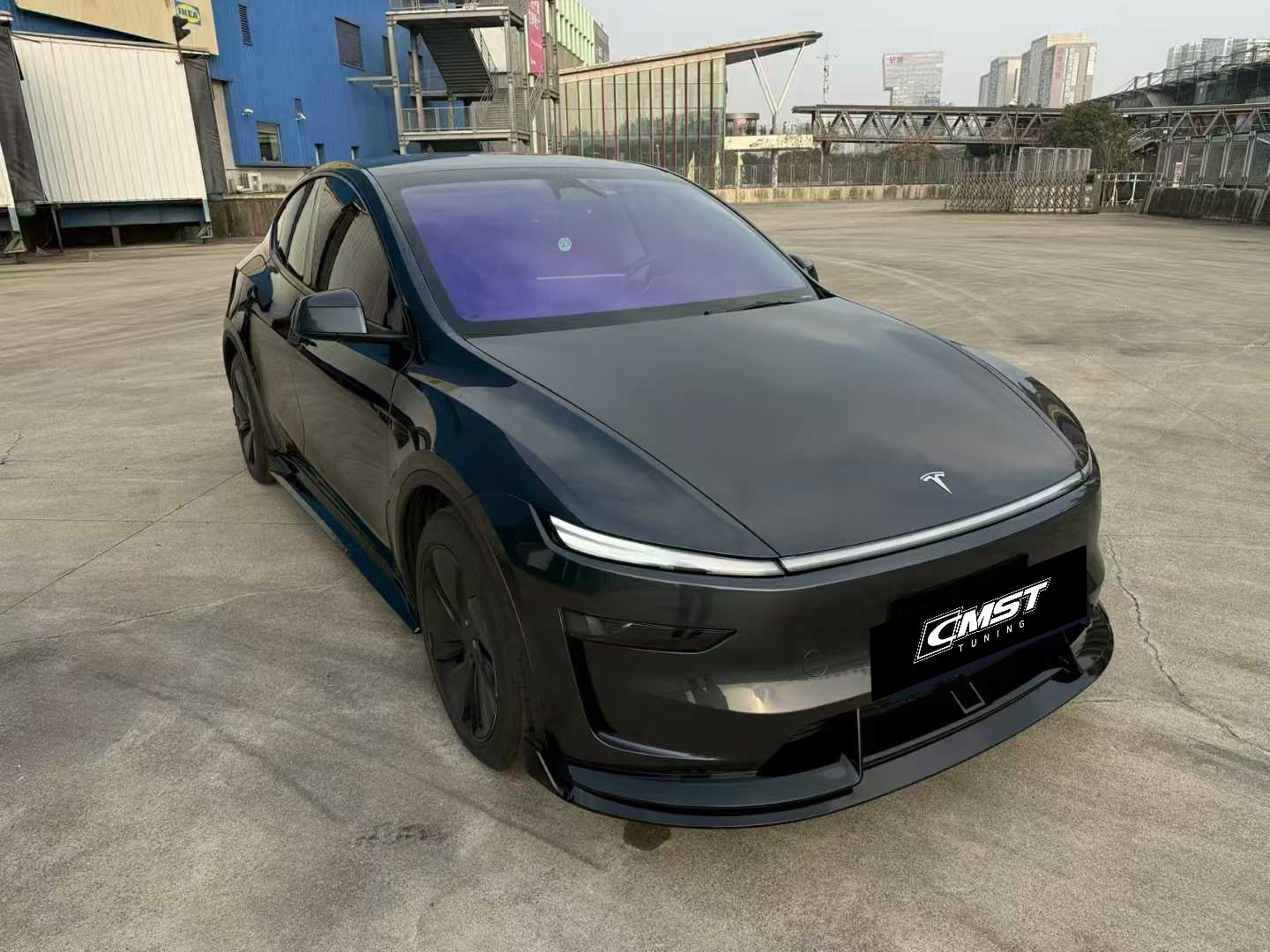 Tesla Model Y Juniper 2026-ON with Aftermarket Parts - V6 Front Lip PP Polypropylene from CMST Tuning