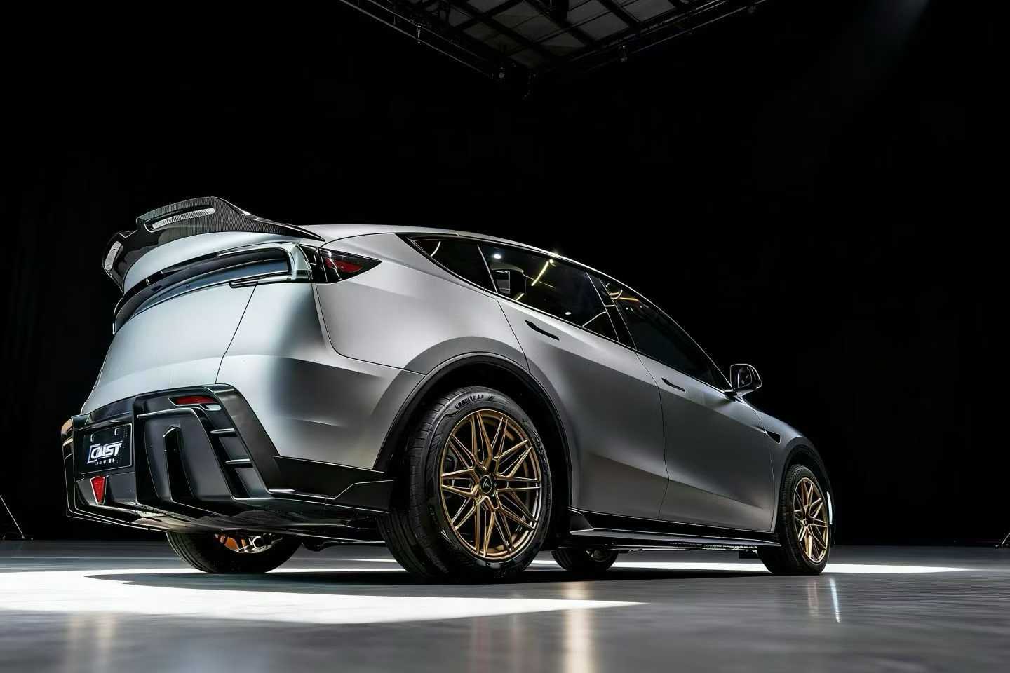 Tesla Model Y Juniper 2026-ON with Aftermarket Parts - V5 Rear Diffuser PP Polypropylene from CMST Tuning