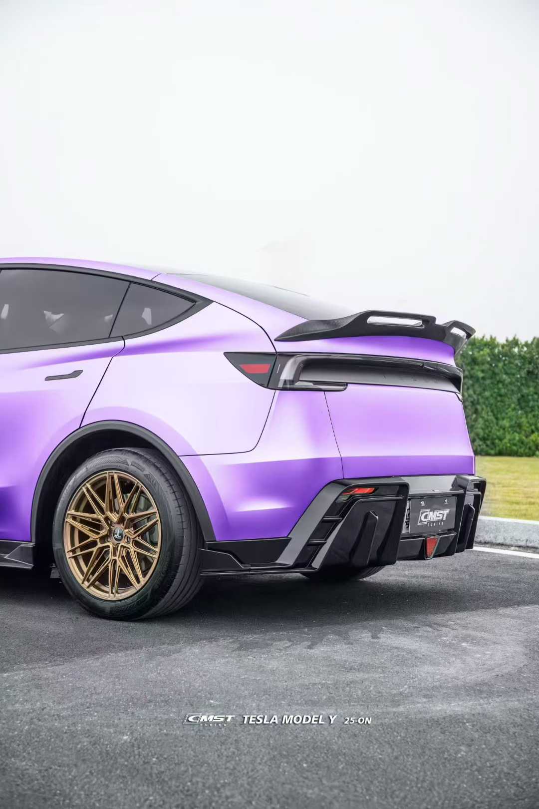 Tesla Model Y Juniper 2026-ON with Aftermarket Parts - V5 Rear Diffuser PP Polypropylene from CMST Tuning