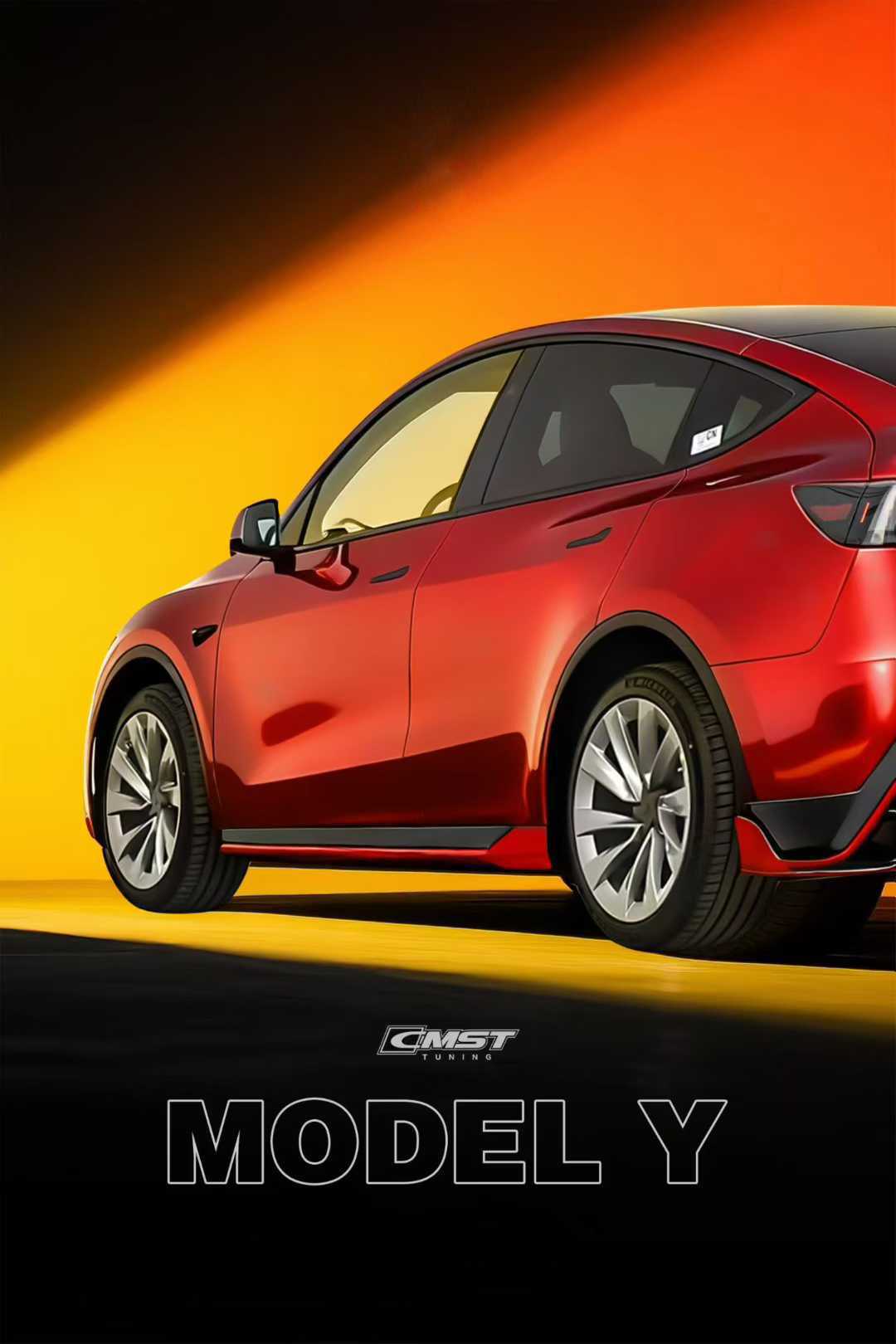 Tesla Model Y Juniper 2026-ON with Aftermarket Parts - V5 Side Skirts PP Polypropylene from CMST Tuning