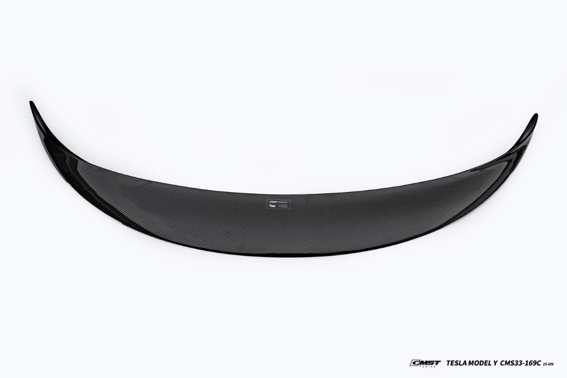 Tesla Model Y Juniper Base Performance 2026-ON with Aftermarket Parts - Rear Spoiler Carbon Fiber / FRP from CMST Tuning