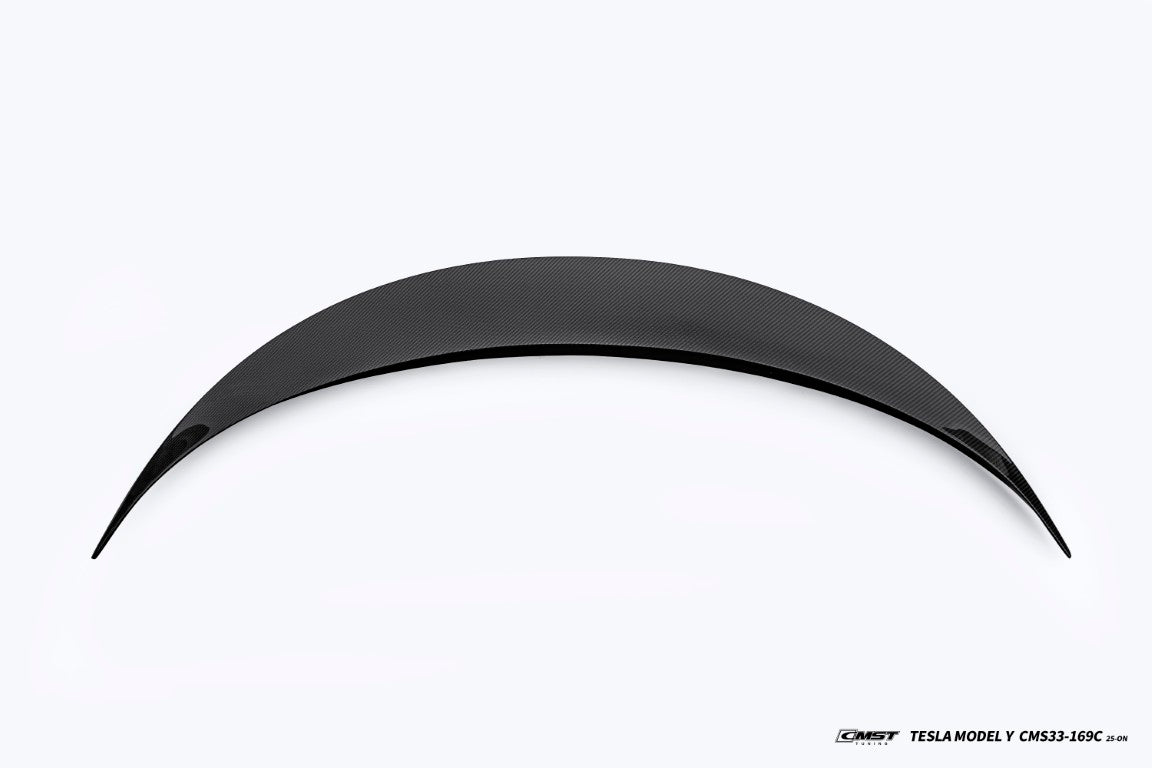 Tesla Model Y Juniper Base Performance 2026-ON with Aftermarket Parts - Rear Spoiler Carbon Fiber / FRP from CMST Tuning