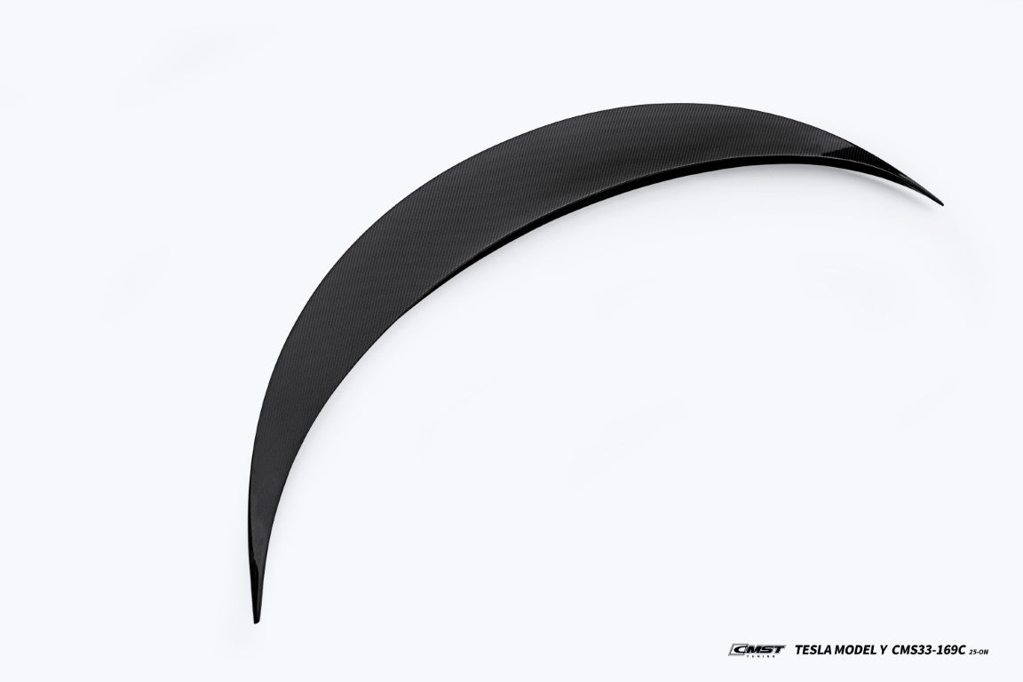 Tesla Model Y Juniper Base Performance 2026-ON with Aftermarket Parts - Rear Spoiler Carbon Fiber / FRP from CMST Tuning