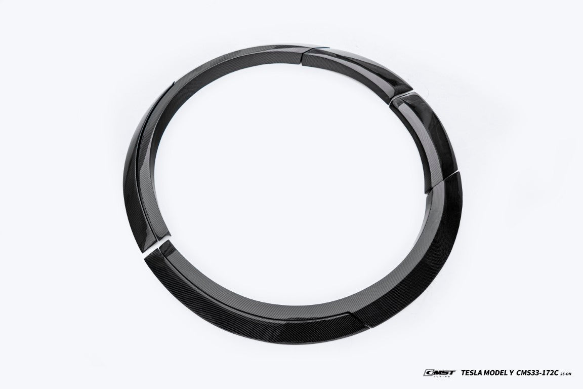 Tesla Model Y Juniper Base Performance 2026-ON with Aftermarket Parts - Widebody Fender Flares Wheel Arches Carbon Fiber / FRP from CMST Tuning