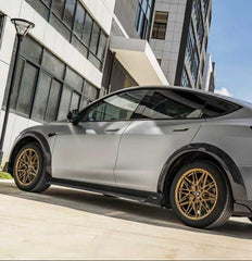 Tesla Model Y Juniper Base Performance 2026-ON with Aftermarket Parts - Widebody Fender Flares Wheel Arches Carbon Fiber / FRP from CMST Tuning