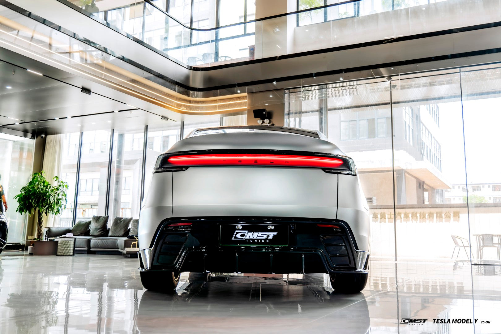 Tesla Model Y Juniper 2026-ON with Aftermarket Parts - Rear Diffuser ABS from CMST Tuning