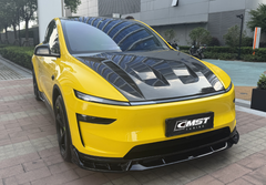 Tesla Model Y Juniper 2026-ON with Aftermarket Parts - V1 Hood Carbon Fiber / FRP from CMST Tuning