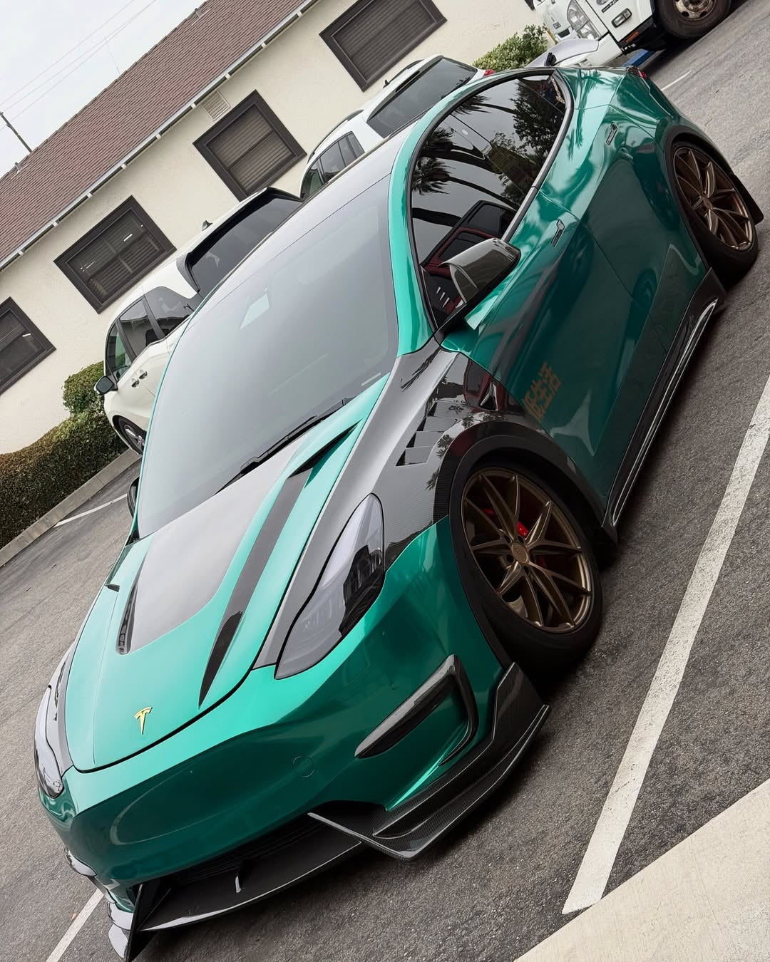 Tesla Model Y Performance AWD Long Range RWD Standard 2020 2021 2022 2023 2024 with Aftermarket Parts - Front Fenders Pre-preg Carbon Fiber / FRP from CMST Tuning