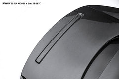 Tesla Model Y Performance AWD Long Range RWD Standard 2020 2021 2022 2023 2024 2025 with Aftermarket Parts - V6 Hood Carbon Fiber / FRP from CMST Tuning