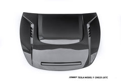 Tesla Model Y Performance AWD Long Range RWD Standard 2020 2021 2022 2023 2024 2025 with Aftermarket Parts - V6 Hood Carbon Fiber / FRP from CMST Tuning